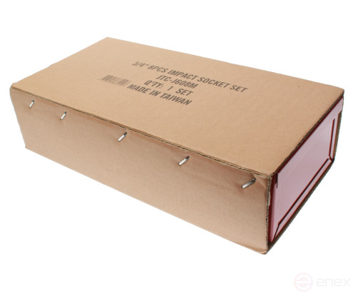 Набор головок торцевых 3/4" 6-ти гранных 21-38мм ударных 8 предметов в кейсе JTC