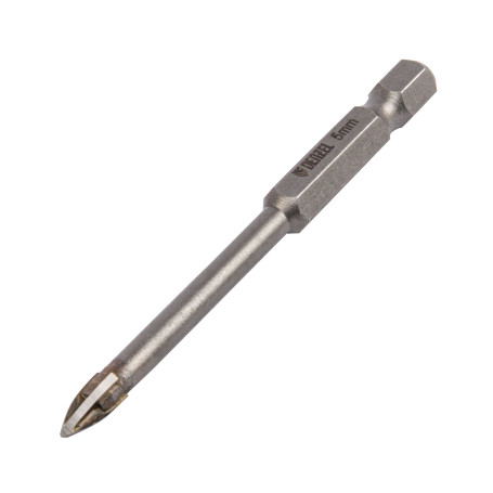 Ceramic tile drill bit 4 mm, cross plate, hex shank// Denzel