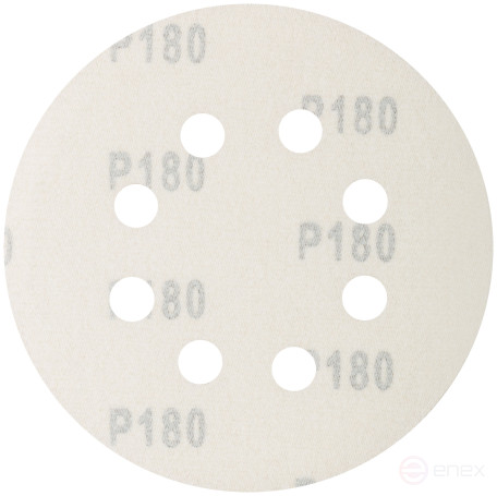 Круги абразивные шлифовальные перфорированные на ворсовой основе под "липучку" (Р180, 125 мм, 5шт.), CUTOP Profi