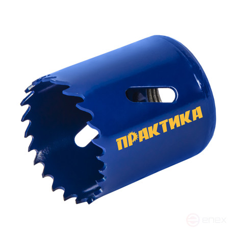 Коронка биметаллическая ПРАКТИКА 40 мм (1шт), клипса (773-224)