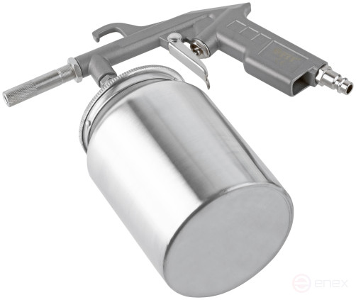 Sandblasting gun, aluminum bottom tank 1000 ml, quick-release connection, 169 kg/min