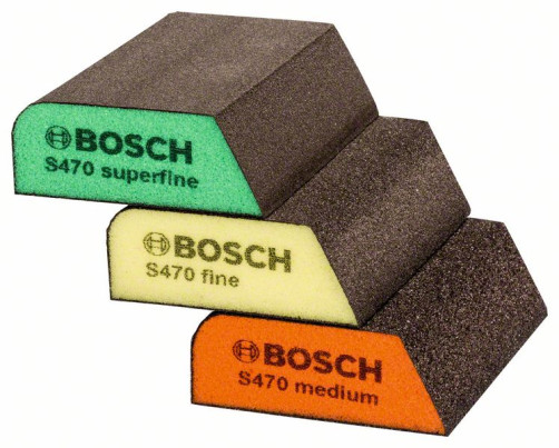 Set of grinding sponges (3 pcs.) 69 x 97 x 26 mm, M, F, SF, 2608621252