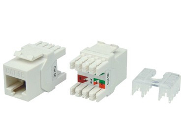 KJ8-8P8C-C5e-180-WH Вставка Keystone Jack RJ-45(8P8C), категория 5e, тип 180 градусов, белая