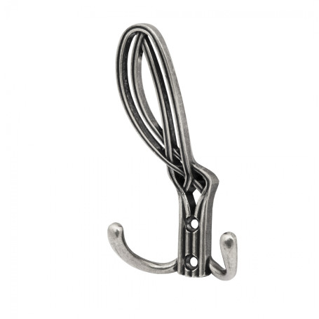 Крючок меб. трехрожковый мет. PALAZZO античное серебро AKS