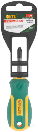 Screwdriver "Contour", CrV steel, rubberized handle 6x38 mm PH2