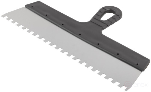 Шпатель фасадный нержавеющий зубчатый 350 мм / зуб 8 мм