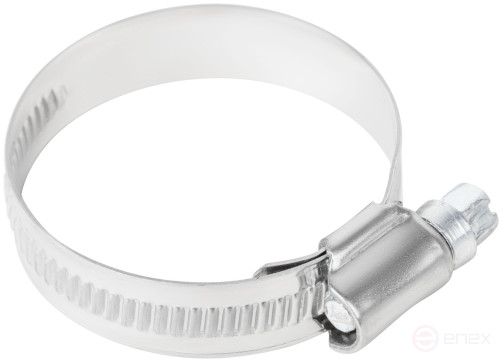 Crimping knurled clamp, width 12 mm, stainless steel.steel 30-45 mm