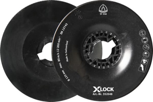 Support disc, smooth/flexible ST 358, 115 X-LOCK