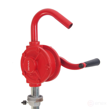 Насос ER-44499 ручной роторный (подбочки 200л.; ход: 0,21 л/ 1оборот; жидкости до SAE90) ЭВРИКА 1/2