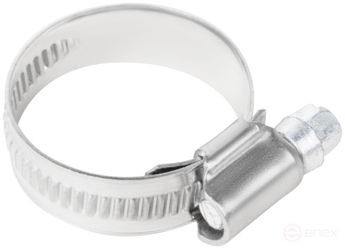 Crimping knurled clamp, width 12 mm, stainless steel.steel 20-32 mm