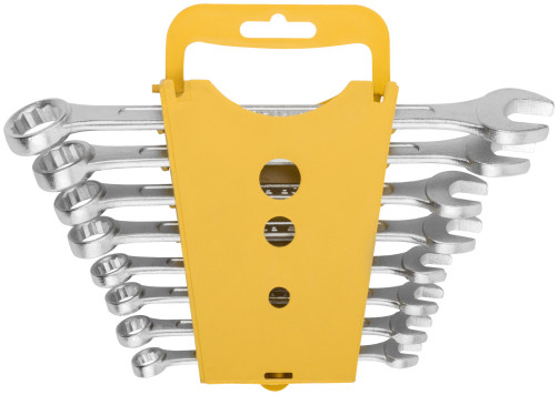 Ключи комбинированные в пластиковом держателе "Хард", набор 8 шт. (8-19 мм)