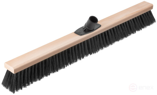 Щетка для пола деревянная наклонная "Метро", пластиковая тулейка под углом, 5-ти рядная, 600х45 мм