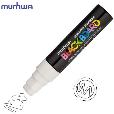 Chalk marker MunHwa "Black Board Jumbo" white, 15mm, water base