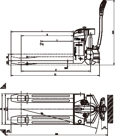 Self-propelled electric trolley TX15 24V/70Ah OXLIFT 1500 kg