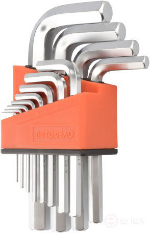 Набор Г-обр. шестигр. 12ч (1.5-14мм; CR-V; укороченные) АвтоDело 30344