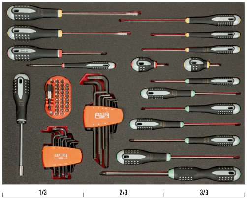Fit&Go Набор отверток и шестигранников в ложементе, 65 предметов