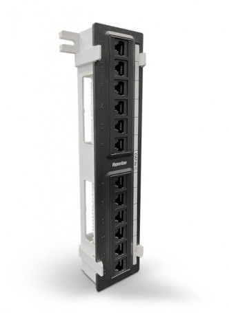 PPW-12-8P8C-C5e Patch panel wall mounted, 12 ports RJ-45(8P8C), category 5e, with stand