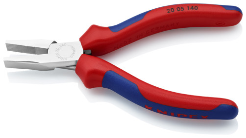 Плоскогубцы тупоносые, рифлённые губки 28 мм, L-140 мм, хром, двукомпонентные ручки