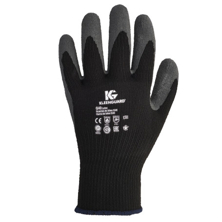 KleenGuard® G40 Перчатки с латексным покрытием - Индивидуальный дизайн для левой и правой руки / Серый и черный /7 (5 пачек x 12 пар)