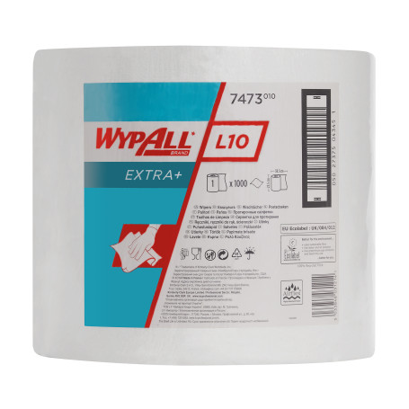 WypAll® L10 EXTRA+ Протирочные салфетки - Большой рулон / Белый (1 Рулон x 1000 листов)