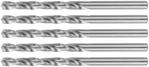 HSS ground metal drills, 135° sharpening angle, 5.0 x 86 mm (5 pcs.)