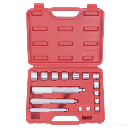 Набор оправок алюминиевых для подшипников, 10-32 мм, кейс, 16 предметов МАСТАК 100-20017C