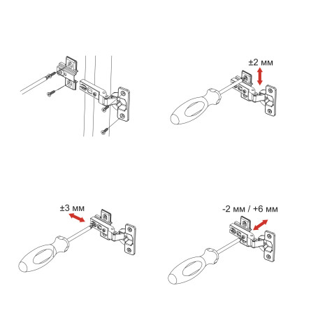 Петля полунакладная с пружиной 45мм h0 slide-on AKS LIGHT 52г