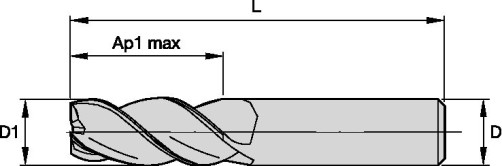 Milling cutter F3AA0600AWS45 K600