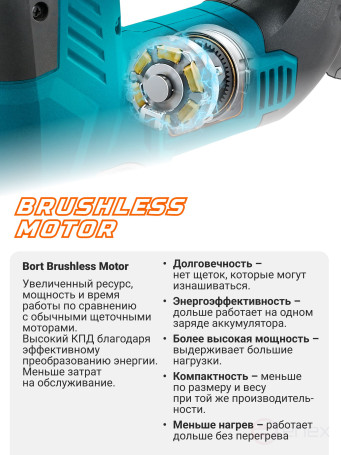 Лобзик аккумуляторный BORT BPS-21Li-0 (без АКБ и ЗУ)