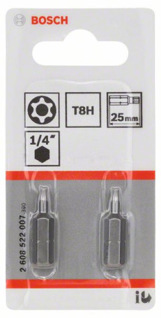 Bit attachment T8H Security-Torx® Extra Hart T8H, 25 mm