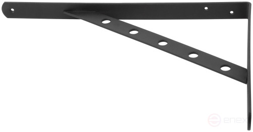 Уголок-кронштейн усиленный черный 350х250 мм