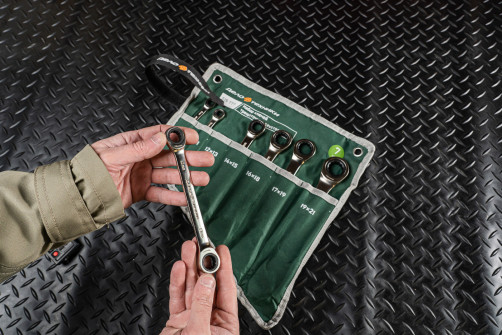 Набор ключей трещоточных двусторонних 7 шт., планшет тетрон.