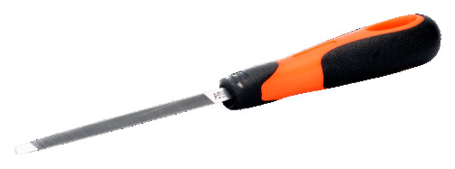 Напильник тонкий трехгранный с рукояткой ERGO 125 мм, насечка личная