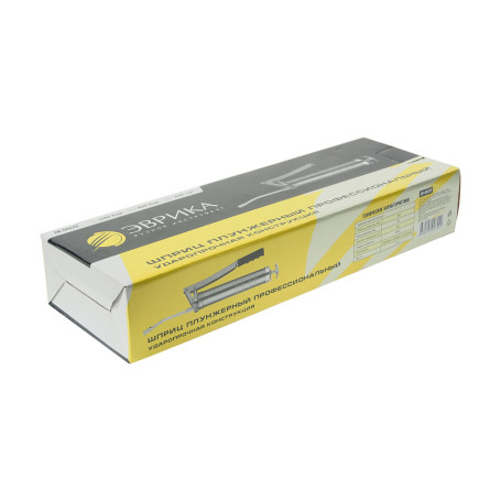 Шприц плунжерный ER-44472 с воздушным клапаном, ударопрочный (400см³; раб. давление: 408бар, макс: 680бар; подача: 0,7гр/1 нажатие) ЭВРИКА /1/16