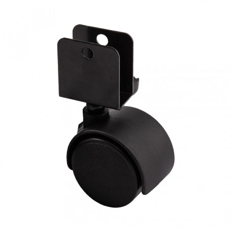 Колесо меб. пласт. d40 U-образное, черный AKS