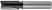 Straight groove milling cutter with double blade, DxHxL = 10 x 20 x 58 mm