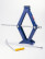 Rhombic 1.5 t jack with rubber support lifting height 385 mm blue