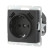 Socket with z/k + 2xUSB connector, 2A (black velvet) LK60
