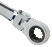 Key combined with ratchet and hinge, 19 mm