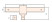 T-shaped gate 250 mm 1/2" intrinsically safe alloy AlCu 117-1002, HORTZ