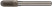 Carbide Pro ball, pin 6 mm, cylindrical with rounded