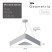 ERA Geometria LED Lamp SPO-153-W-40K-030 Delta 30W 4000K 2100Lm IP40 600*600*80 white pendant