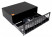 FO-19V-3U-12xSLT-W130H30-96UN-BK Universal optical box 19" extendable, with shelf, from 8 to 96 ports (SC, duplex LC, ST, FC), with splice plate, without pigtails and pass-through adapters, 3U, black