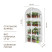 Greenhouse window sill greenhouse with rounded top Geoplastboard 46x24x100 cm 4 shelves color white
