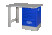 Сверхпрочный верстак, металлическая столешница с 2 ножками и 6 выдвижными ящиками синего цвета 1500 мм x 750 мм x 1030 мм