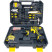 Tool Kit 104 items with screw driver Replaceable battery, 12V, 30 Nm, 2 BATTERIES GOODKING ESH-1202104