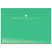 Berlingo button envelope folder, A4, 140 microns, transparent, checkered seal, assorted