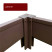 PVC plastic bed 1x3 m height 14 cm, color brown