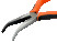 Narrow pliers with curved lips , 200mm