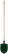Bayonet shovel with stiffeners, with wooden handle 190x350x1420 mm